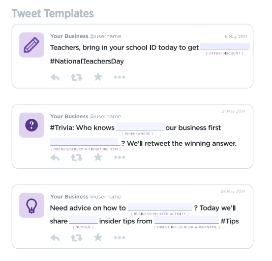 tweet templates