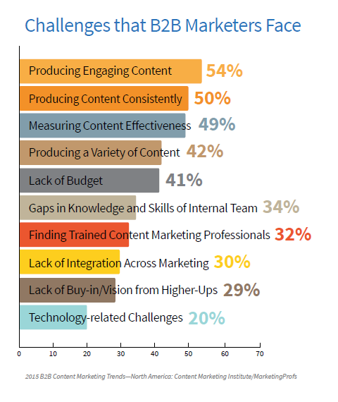 challenges of b2b marketers infographic