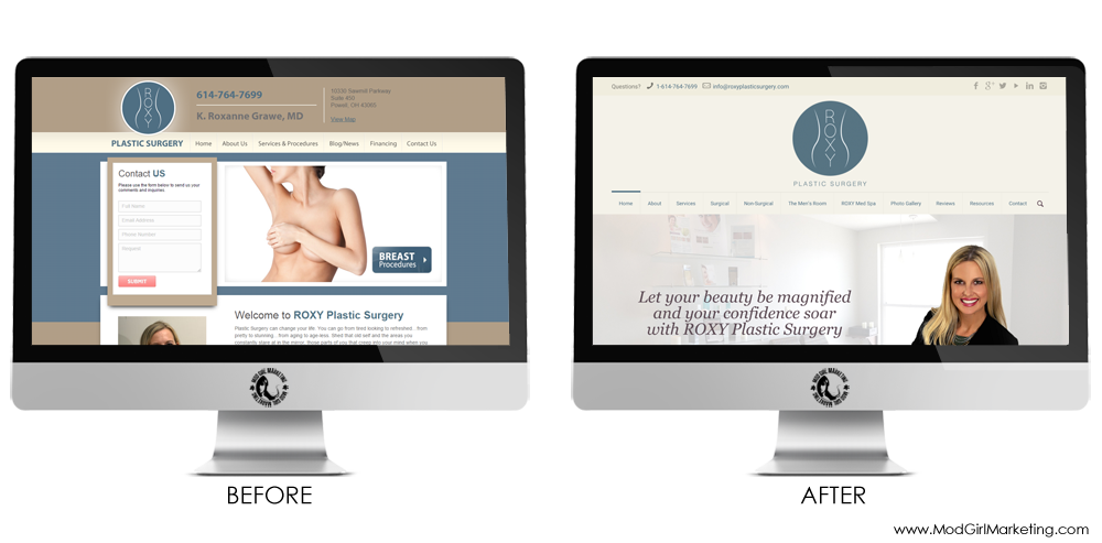 ROXY Plastic Surgery Website Re-design