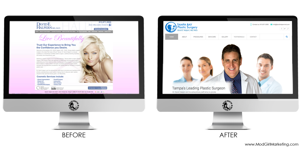 cosmetic surgery website optimization