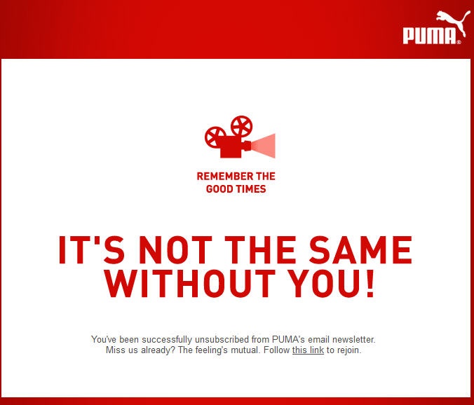 email unsubscribe puma example