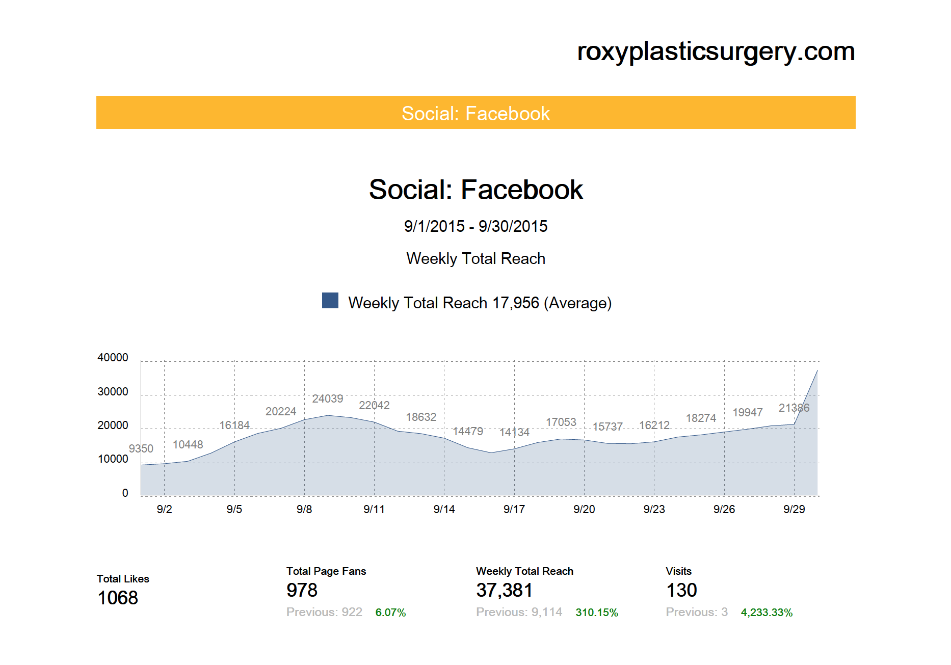 plastic surgery marketing social media results