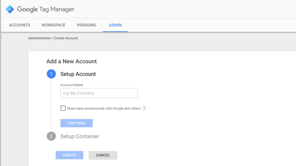 google tag manager setup