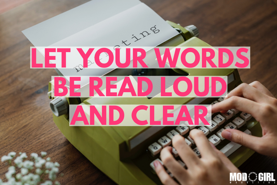 Let Your Words Be Read Loud And Clear